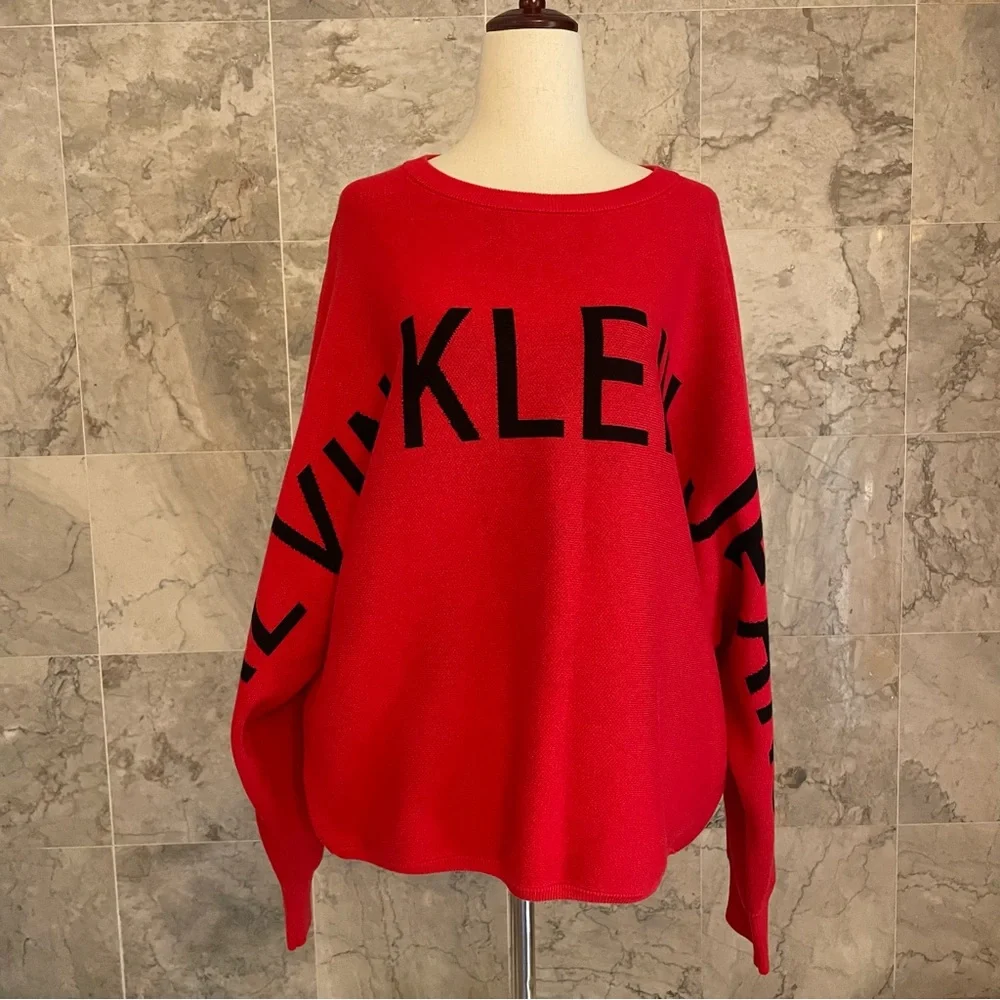 Calvin Klein Jeans Logo Long Sleeve Pullover Sweater